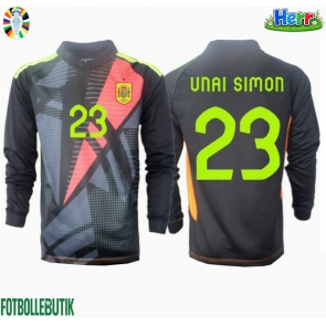 Spanien Unai Simon #23 Målvakt Bortatröja EM 2024 Långärmad